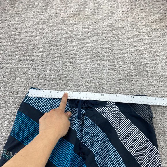 QUIKSILVER Swim Trunks Men 32 Black Blue Green Polka Dots Surf Board Shorts - Picture 8 of 11